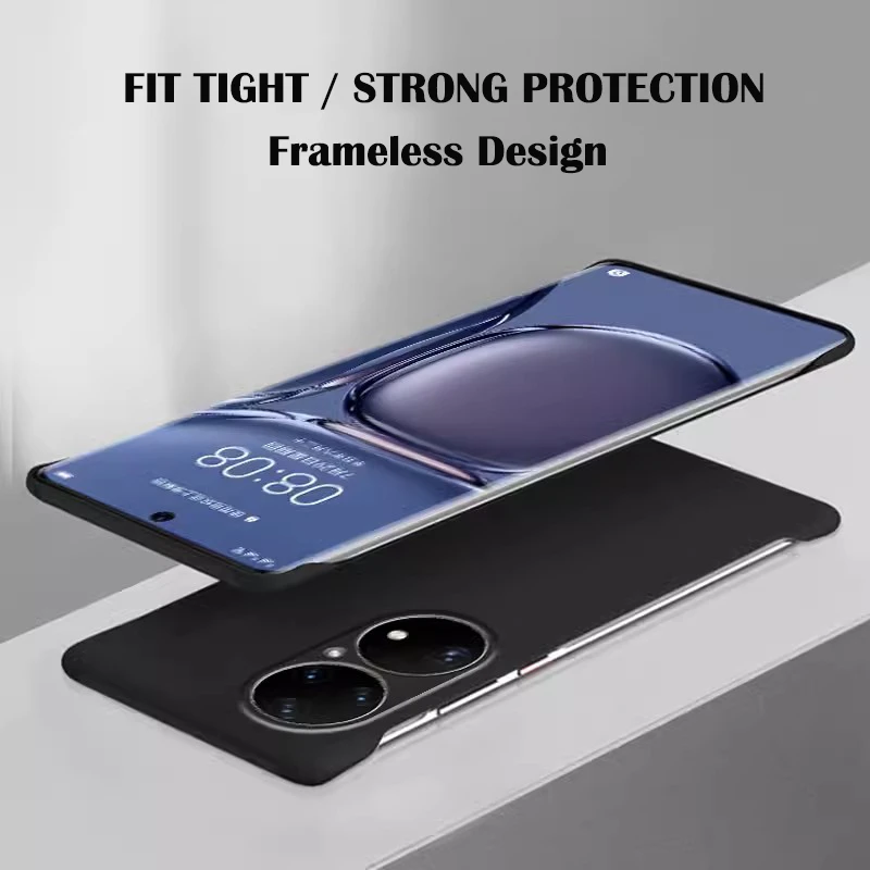 Solid Candy Color Frameless Hard PC Back Cover Case For Huawei P50 Pro Coque p50Pro ShockProof Ultra Thin Cases