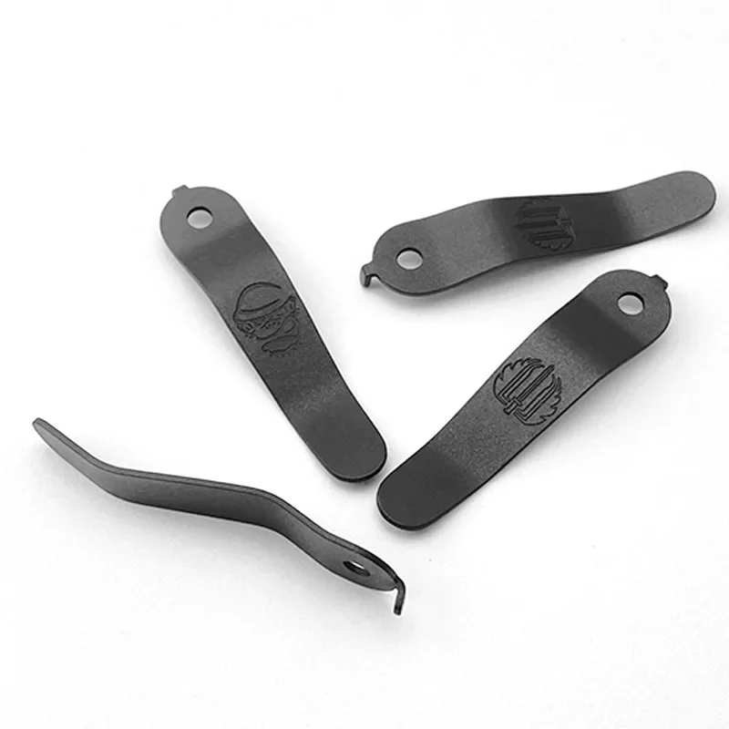 1/2Pcs Custom Hand Made Titanium Alloy Deep Carry Pocket Back Clip Waist Clamps For Strider SNG/SMF Knives Accessories Parts