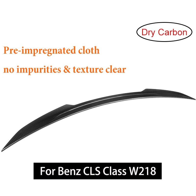 Spoiler Wings For Mercedes Benz CLS Class W218 S480 S500 S680 2011-IN Dry Carbon Fiber Car Styling Trunk Lip Boot Lid Ducktail