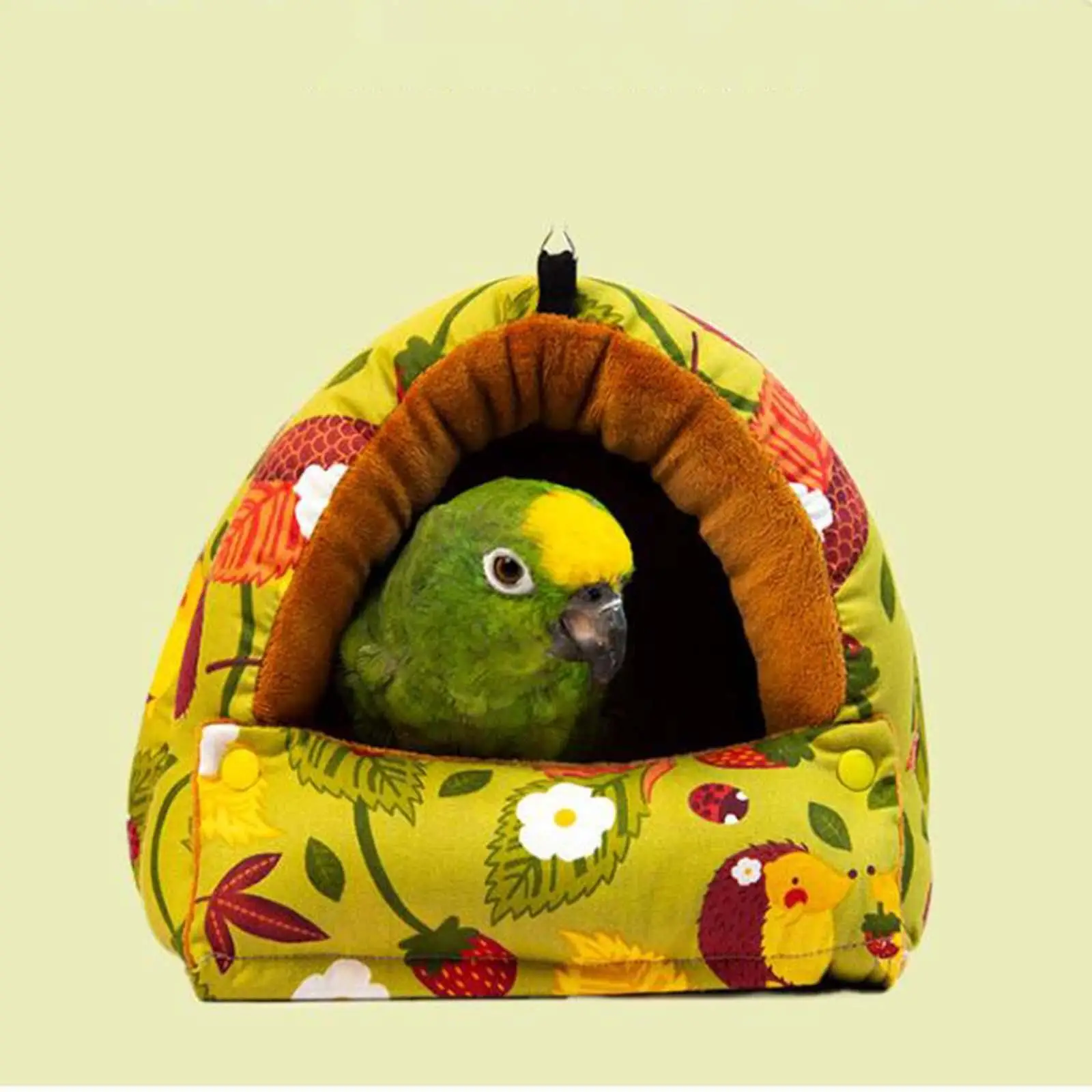 Bird Nest Sleeping Bed Birds Hut Soft for Lovebirds Parakeets Cockatoo Green Large