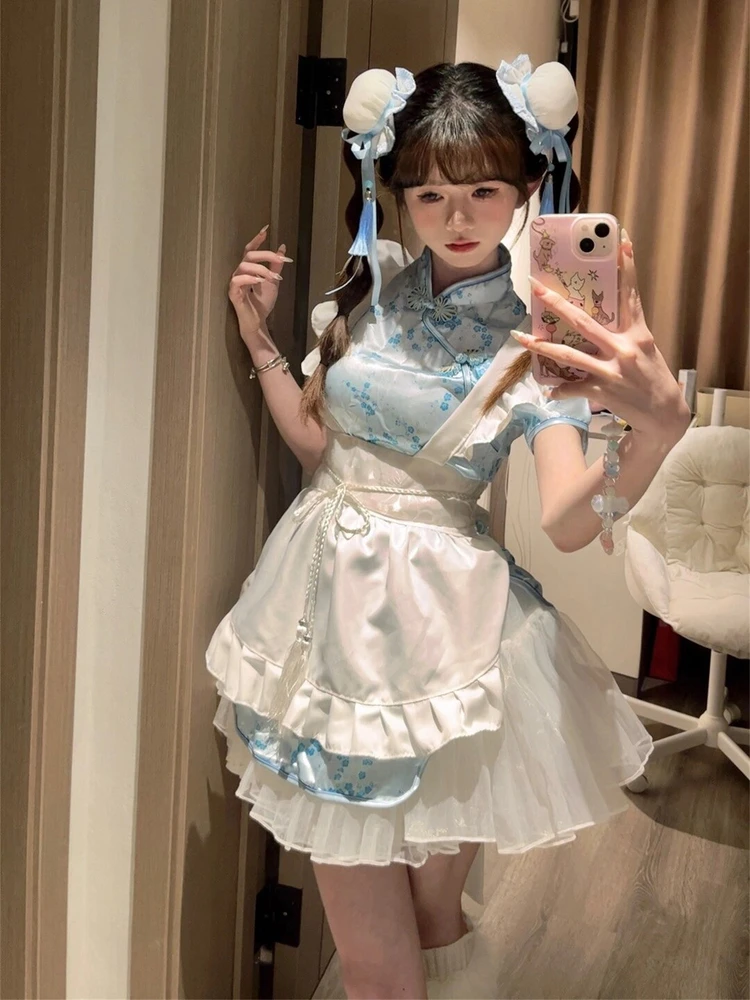 جديد الصينية Sle Dr loween Cisas Cosplay orm ort Sve خادمة orm ort ملابس يومية