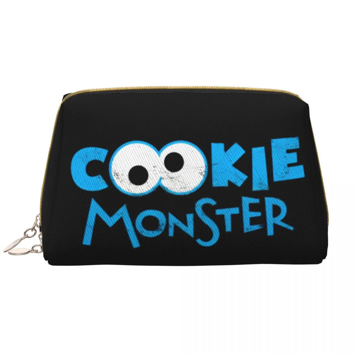 Elmo & Cookie Monster Fun Cosmetic Bags Home Portable Zip Makeup Bag Couples For Makeups Pu Leather Storage Organizers