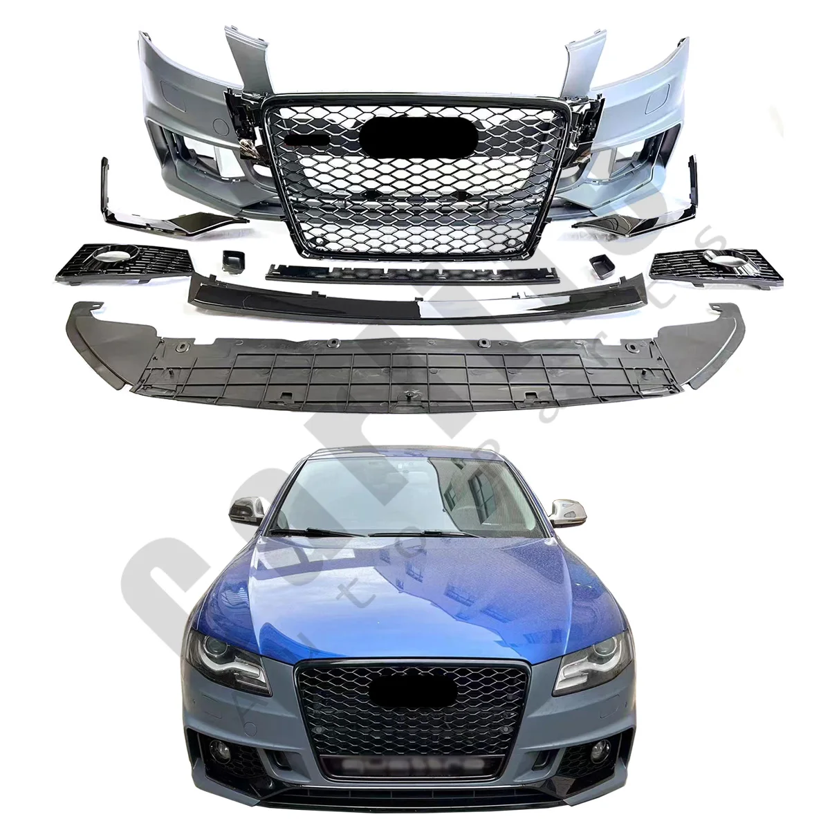 

Auto body system bumper body kit for Audi A4 B8 2009-2012 conversion to 2019 RS4 look like.