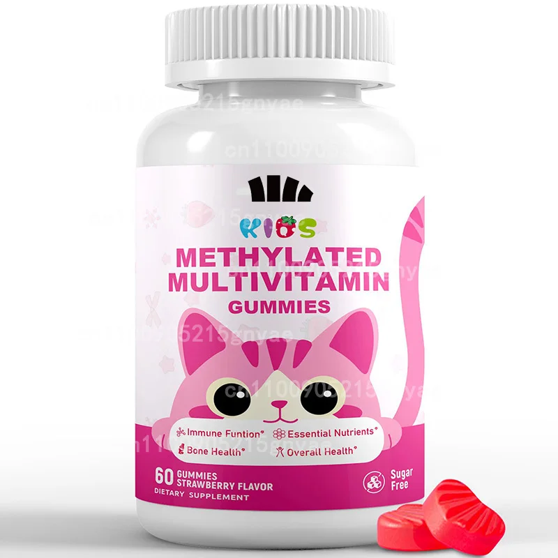 

Methyl Folate Gummies, Folate Supplements Promote Brain, Heart Health and Immunity, Non GMO, Vegetarian, Gluten Free-60pills