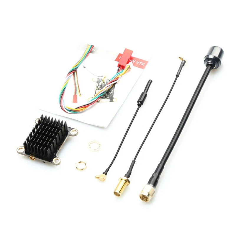 5.8G 1.6W VTX 48CH FPV Video Transmitter With Antenna 7-26V For FPV Long Range Racing Drone RC Part