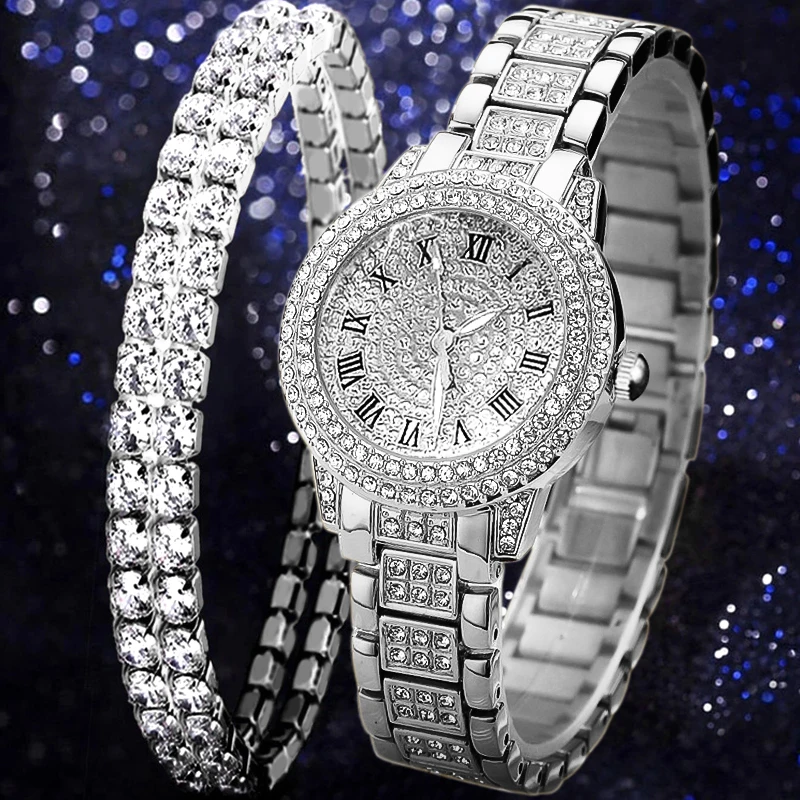 2pc women's watch accessory set is perfect for daily wear, parties, and romantic occasions