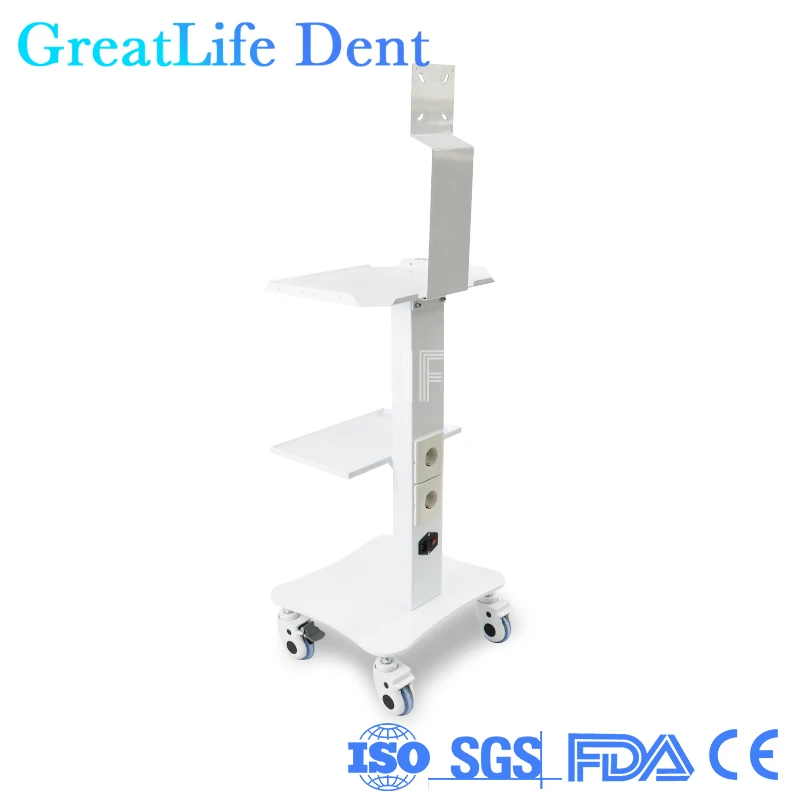 GreatLife Dent Clinic Cabinet Mobile Built-In Socket Medical Cart Dental Storage Trolley For Dental Clinic Intraoral Camera