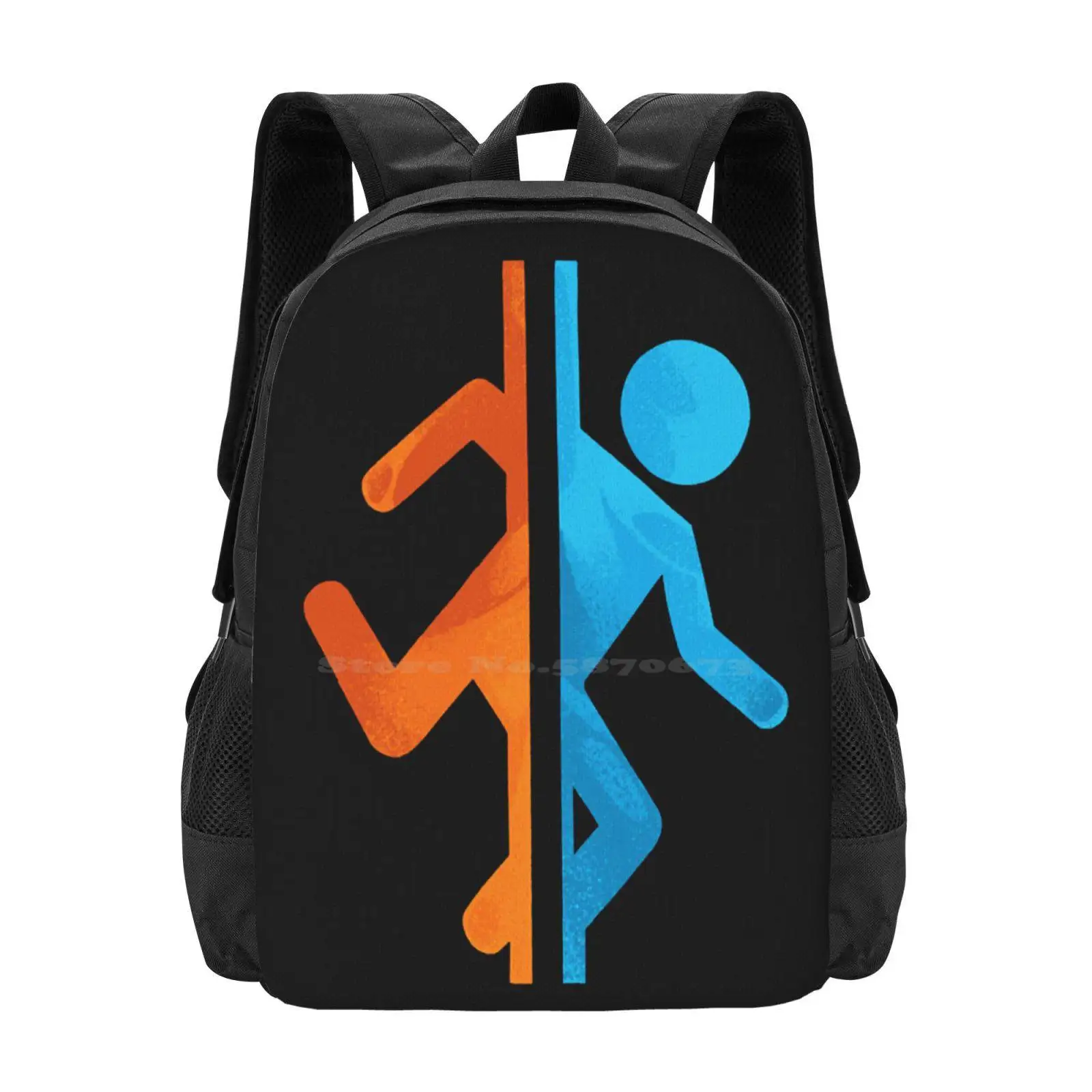 Portal Hot Sale Backpack Fashion Bags Game Valve Cave Johnson Portal 2 Gaming Aperture Wheatley