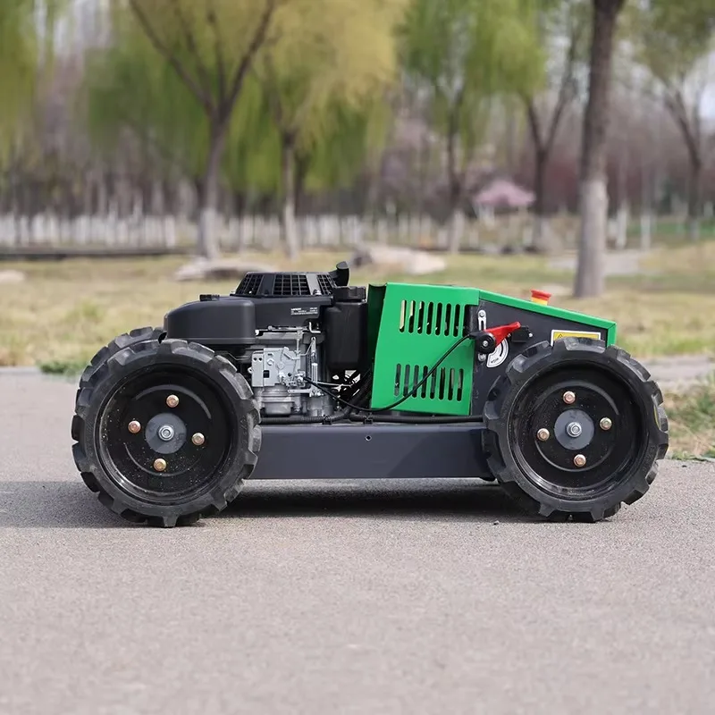 500w Remote Control Wheeled Flail Mower,Engine Lawn Mower,for Orchard Slope Roadside