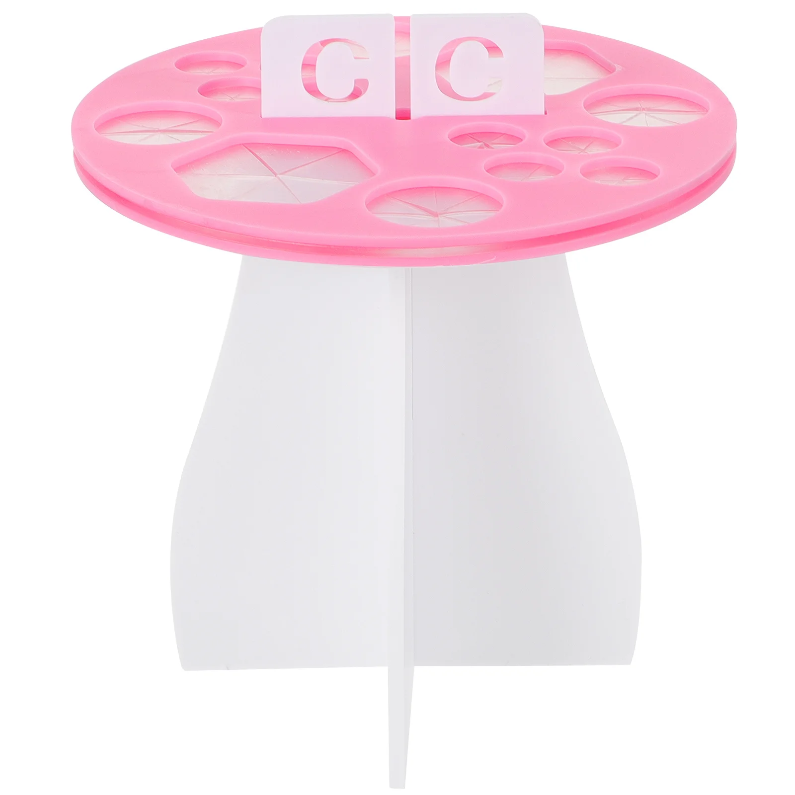 قطعة واحدة من رف تخزين المكياج، حامل فرشاة بسيط لتجفيف وتنظيم الفرش في المنزل أو الصالون، فرشاة إبداعية وردية