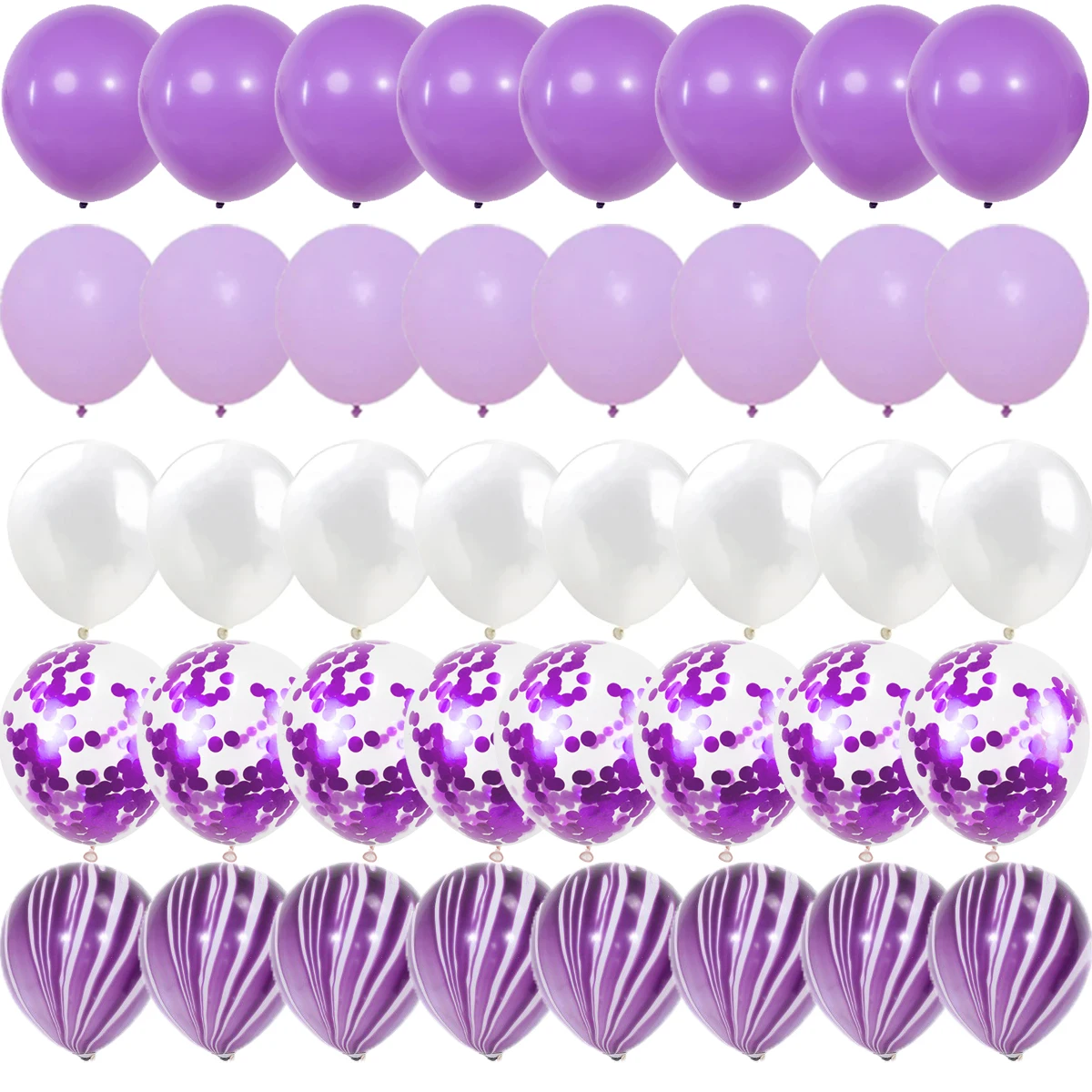 بالونات قصاصات معدنية أرجوانية من اللاتكس لتزيين حفلات الزفاف غير لامعة Globos زينة حفلات أعياد الميلاد للعام الجديد مستلزمات استحمام الطفل #2