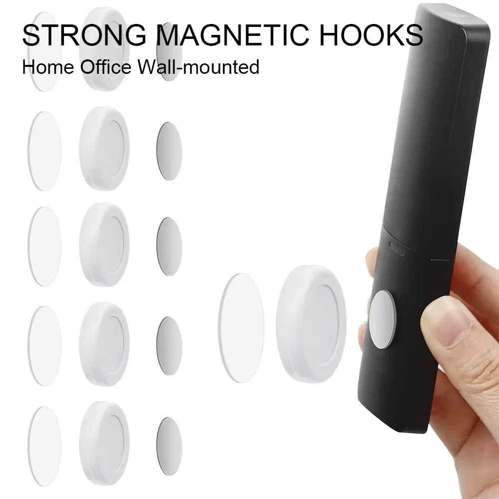 Strong Magnetic Hooks Home Office Wall-mounted Remote Control Magnet Holder Keys Anti-Lost Hanging Hanger Organizer Hook