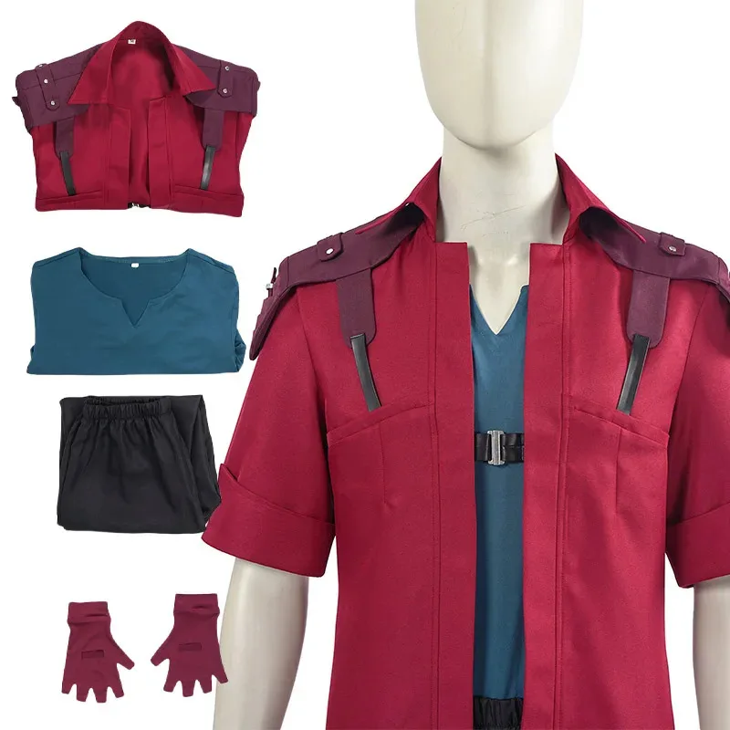 دانتي كوسبلاي DMC 5 دانتي أزياء موحدة تمويه للرجال سترة واقية طويلة قفازات لعب الأدوار ملابس الهالوين كرنفال البدلة