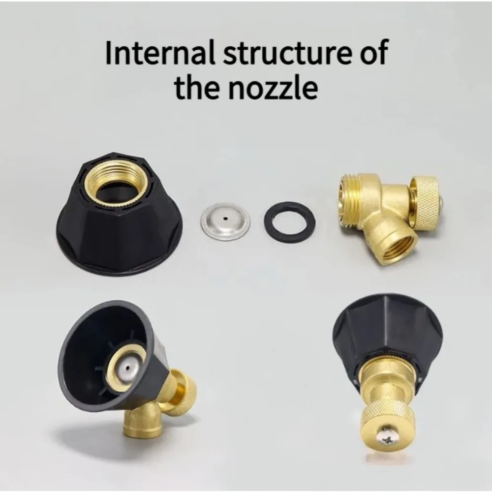 1PCS Brass/Alloy Nozzle Agricultural Atomization Adjustable Nozzle Black Whirlwind Agricultural Sprinkler Head Garden Tool
