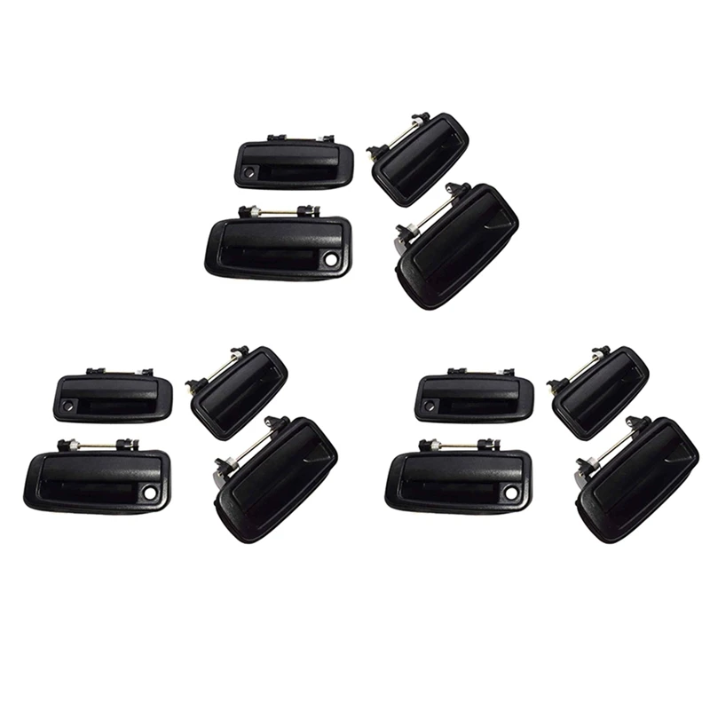 

12 PCS(Front Rear Left Right)Outside Outer Exterior Door Handle For Toyota Corolla 1988-1992 69210-12110 69220-12110