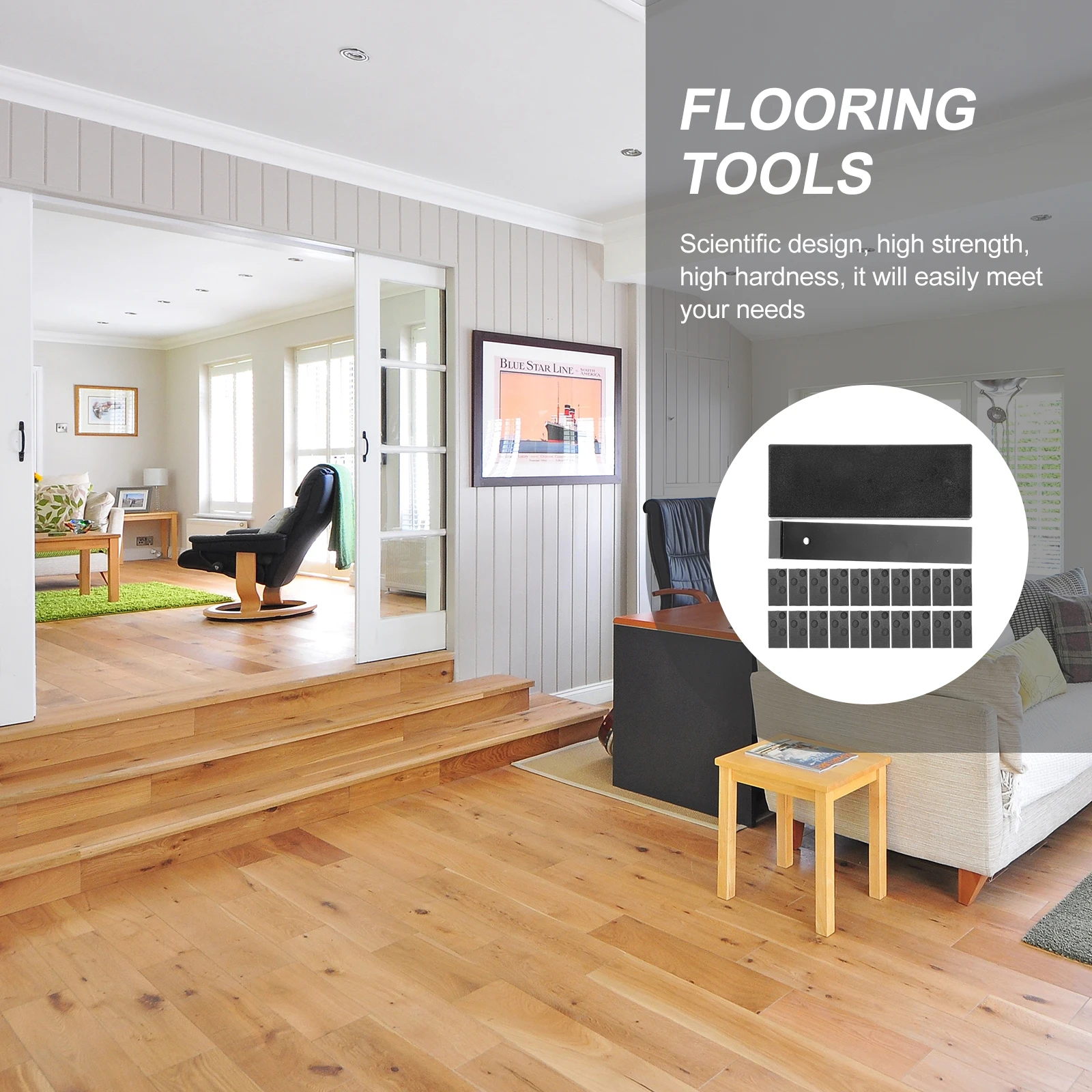 

Tools Heavy Duty Pull Bar Sturdy Black Bars for Wood Vinyl Plank Installation Scientific Design Durability