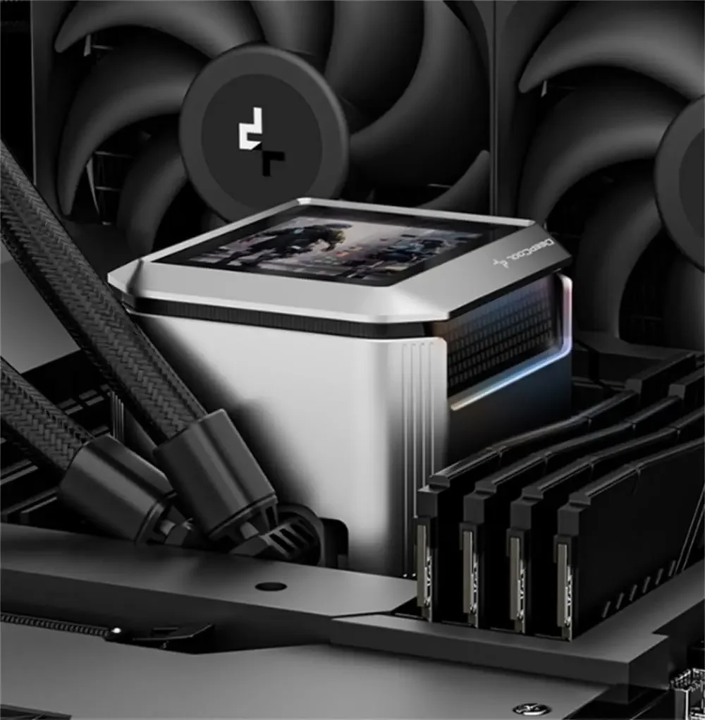 Deepcool MYSTIQUE 240 2,8 Zoll LCD-CPU-Wasserkühlungslüfter, starker Kühler für Gaming-Computer, Gehäusekühler für CPU-Flüssigkeitskühlung