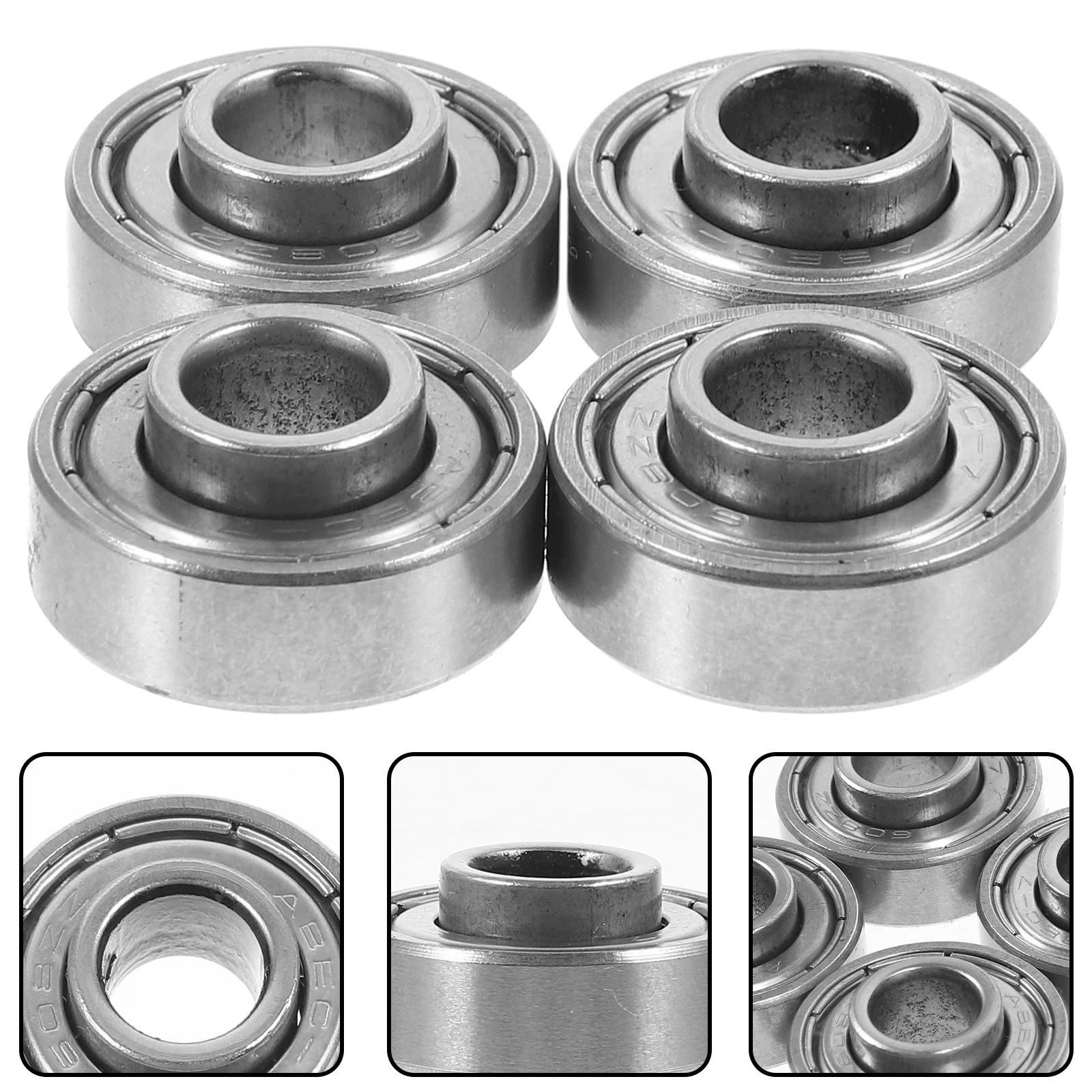 4 Pcs Outdoor Front Wheel Bearing Replacement Wheelchair Parts Steel Caster Replacement Universal Durable