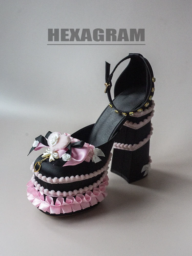 Lolita Sweet Spicy Girl Y2k High Heels Sweet Lolita Lo Shoes Japanese Tea Party Dance Shoes