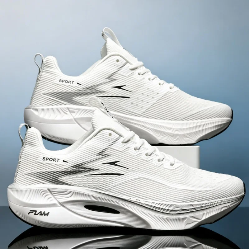 Marathon Running Shoes Men Air Cushion Speciality Sports Breathable Lightweight Woman Comfortable Athletic Carbon Board Sneakers