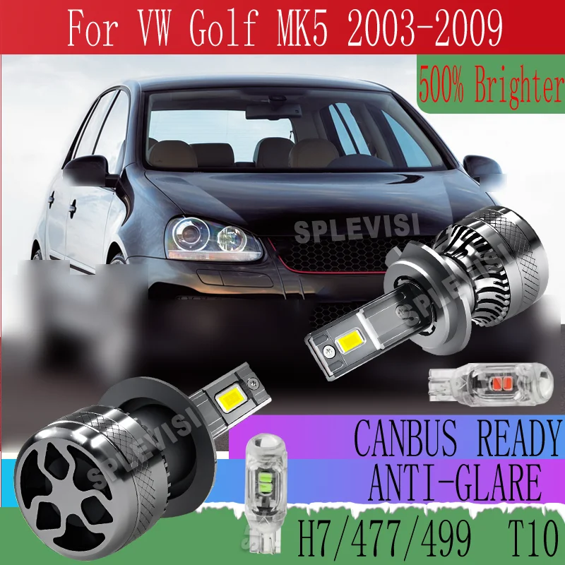 

20000LM Brightness Enhanced Night Driving Safety Built-in heat fan HEADLIGHT For VW Golf MK5 2003 2004 2005 2006 2007 2008 2009