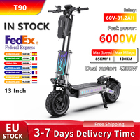 2025NEW OOTD T90 4200W Motors 85km/h Max Speed 13inch Road Off-road  Tires Adult Electric scooter 60V 31.2Ah Battery 100km