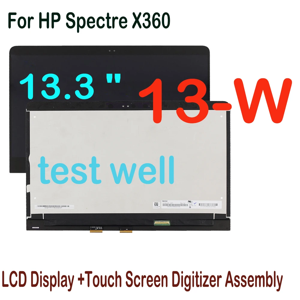 

13.3 " For HP Spectre X360 13 W 13-W Series 13-W0J15PA LCD Display Touch Screen Digitizer Assembly Replacement Black Cable