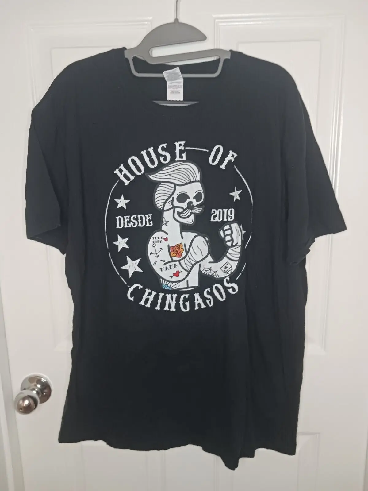 House Of Chingasos Vintage Cut T-Shirt Fits Men's Xl Black