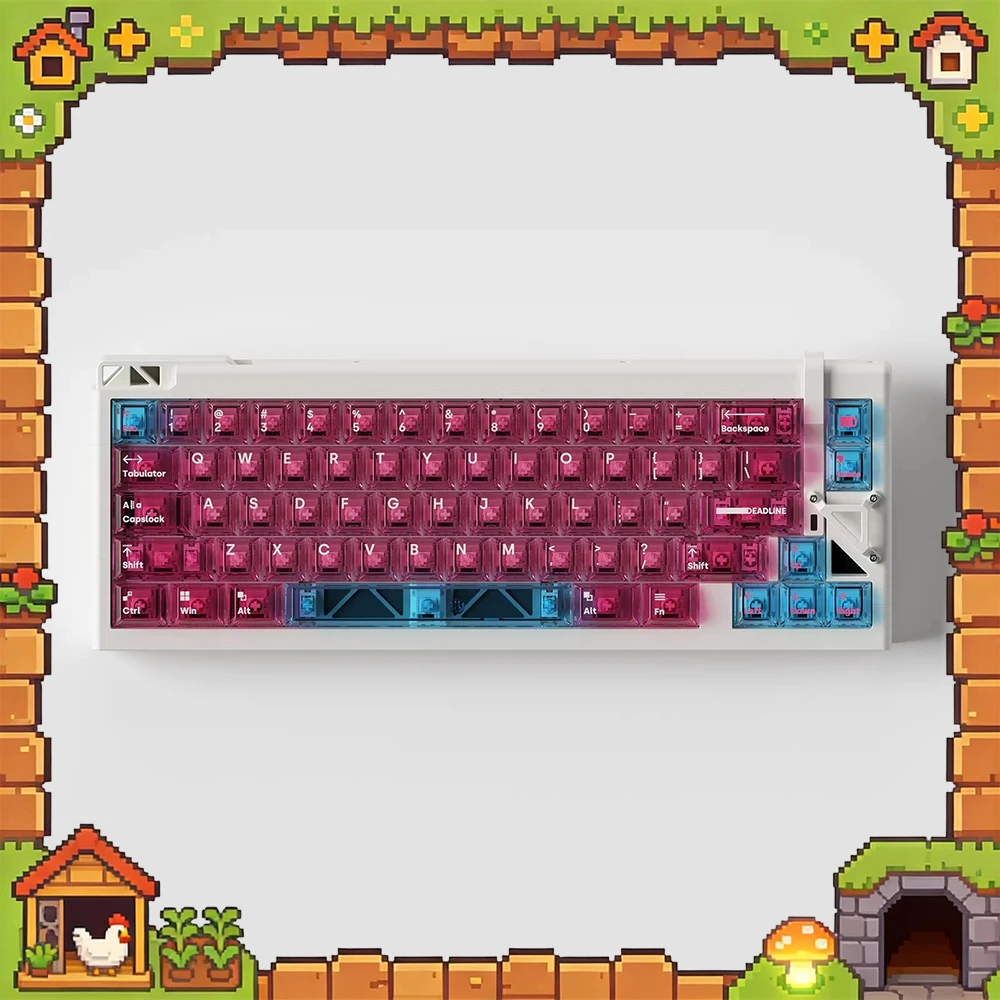 

DEADLINEstudio AirPitaya PC Keycaps Pink Fog Permeable Keycap Original Factory Height Personalized Keyboard Keycaps Customized