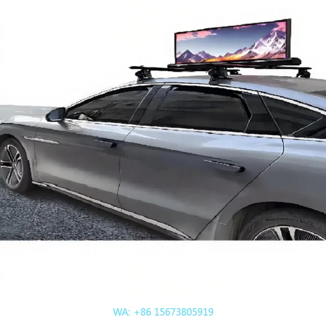 

Уличный всепогодный рекламный LED-экран P2.5 для такси, видеодисплей на крышу автомобиля, яркость 600 кд/м², срок службы 100 000 часов