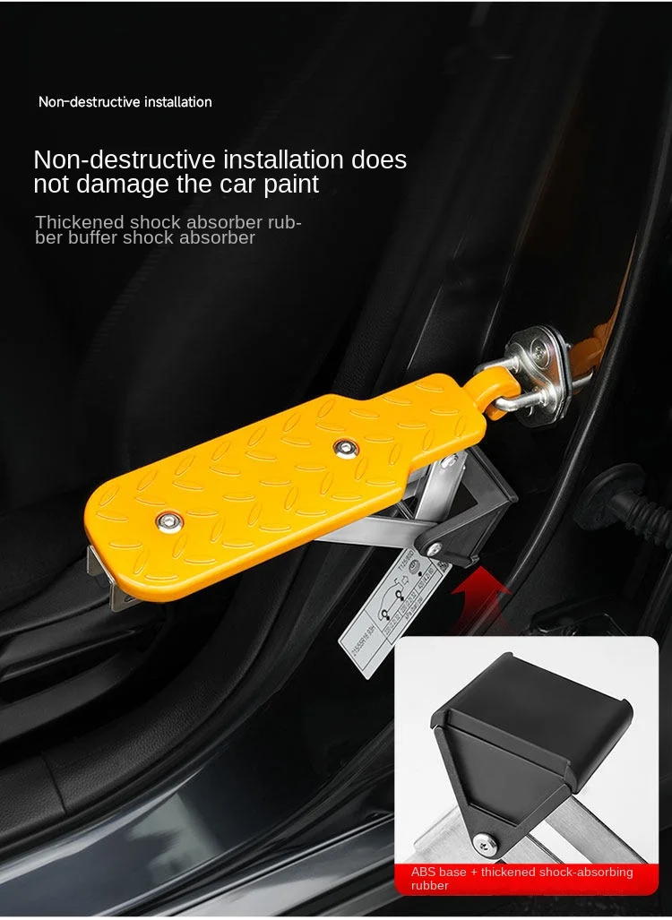Autopedal, universelle Fahrzeugmontage, mit maximaler Funktionen für Geländefahrzeuge, Gepäckträger, Hilfsleiter, Kletterer für den Türeingang – Detail 4