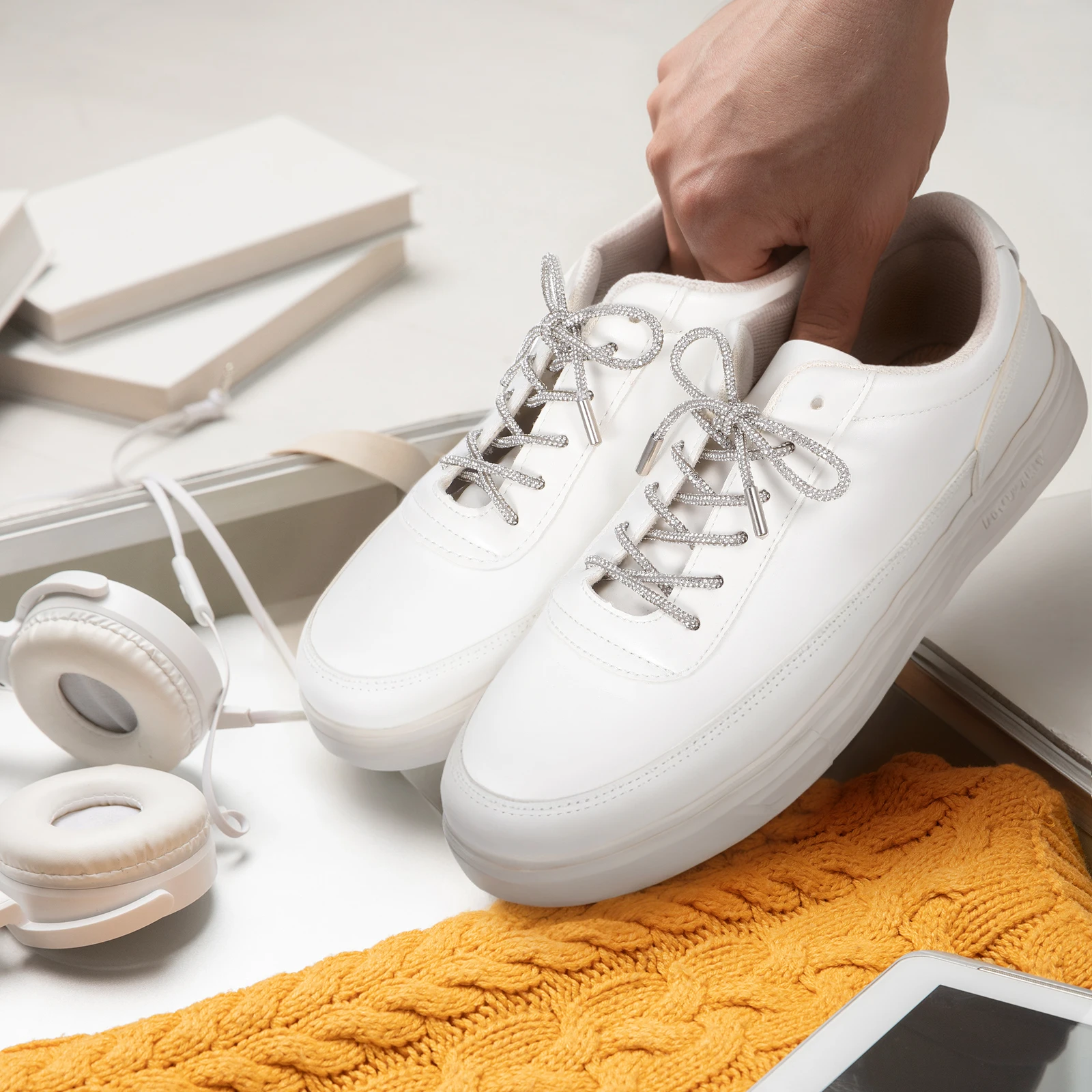 2 قطعة أربطة الحذاء المبهرة أحجار الراين القطن بلينغ أربطة الأحذية استبدال الأربطة للأحذية الرياضية حذاء كاجوال طول مناسب