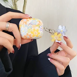 glamorous simple beige flowers pattern case for the AirPods2, 3, pro and pro2 TPU headphone covers