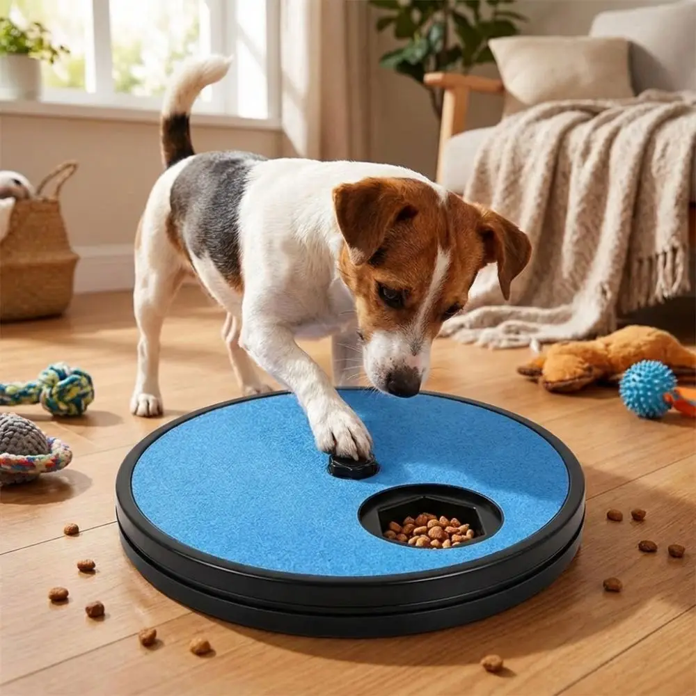 360° Rotating Pet Nail Scratching Board Non-Slip Sandpaper Surface Dog Slow Food Wear-resistant Treats Compartment
