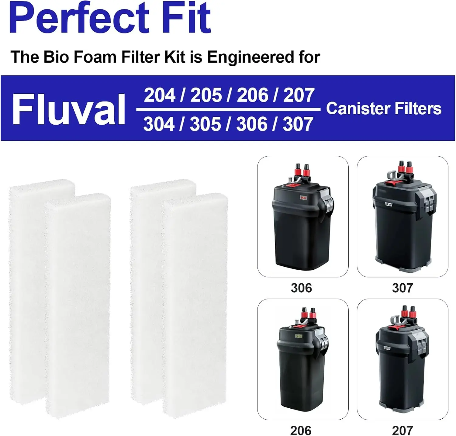 Threlaco 1/6/12/20 Pack Foam Filters Compatible with AquaClear 50 Power Filter Aquarium Foam Insert Replacement Sponge