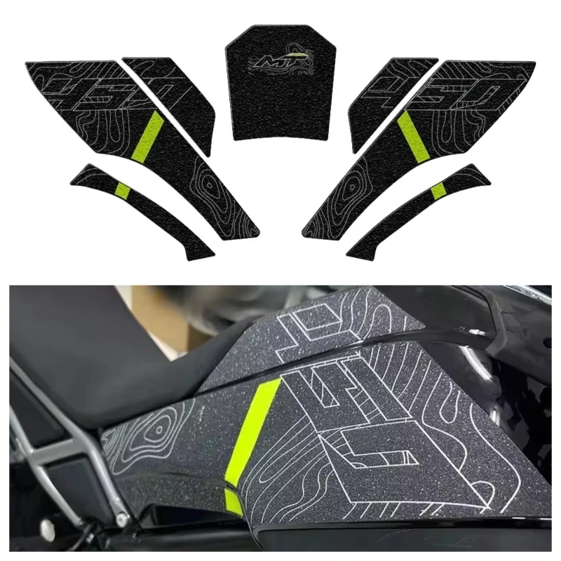 For CFMOTO 450MT MT450 CF 450 MT 2024 New Model Motorcycle Tank Pad Protector Sticker Decal Gas Knee Tank Side Traction Pad