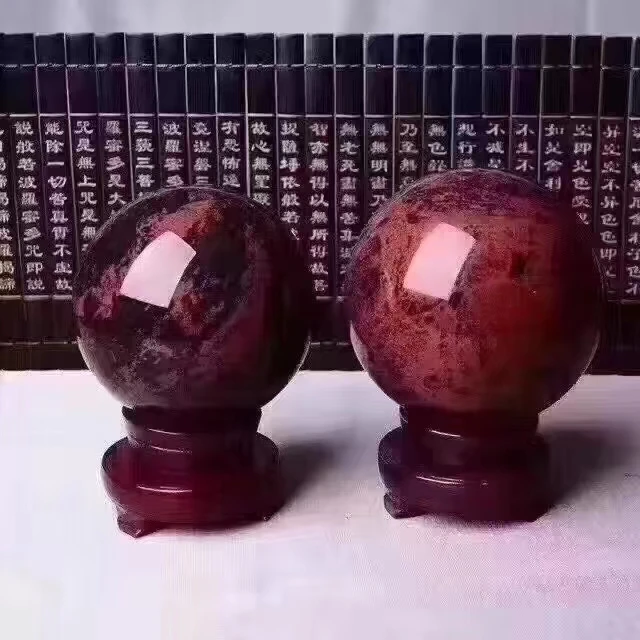 30-120mm Natural Beautiful of the red obsidian ball hongyun when the town house to make money