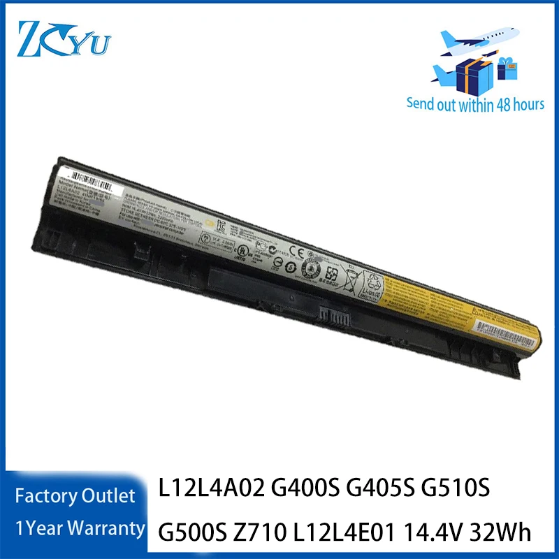 L12L4A02 Laptop Battery for Lenovo IdeaPad G400S G405S G510S G500S Z710 L12L4E01 14.4V 32Wh