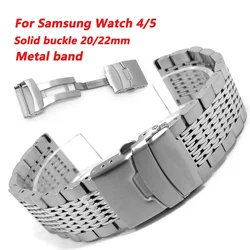 Solid Stainless Steel Strap for Samsung Galaxy Watch 4 Classic 42mm 46mm Band for Samsung Watch5 4 40mm 44mm 45mm Metal Bracelet