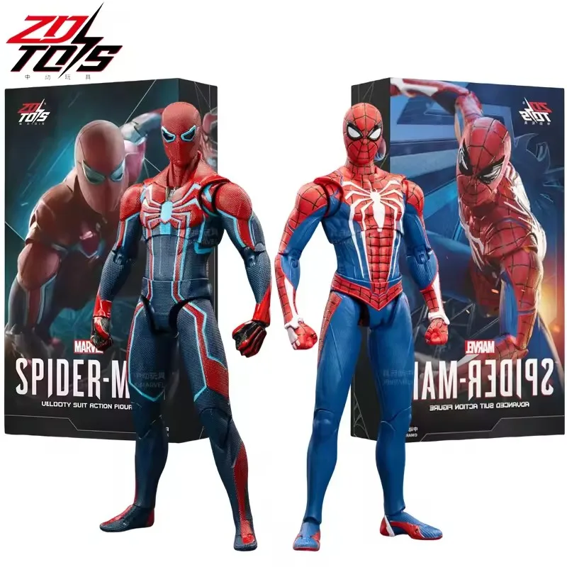 Oficial marvel vingadores homem-aranha velocidade terno figura de ação brinquedo caso de exibição modelo poseable estatueta colecionável presente de aniversário