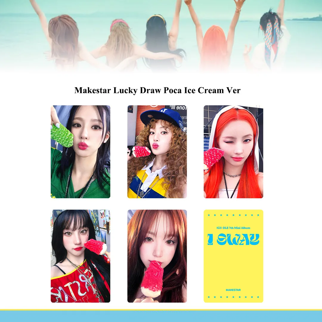 5Pcs/Set KPOP (G)I-DLE I SWAY New Album Selfie Photocards List Soyeon Miyeon YUQI MS Lucky Draw K4 POB Ver Postcards Fans Gifts