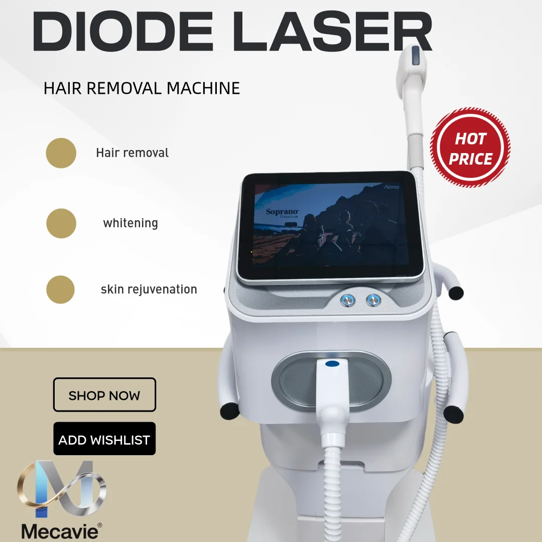 11.11 بيع 2026 4000 واط سوبرانو ديود آيس تيتانيوم آلة إزالة الشعر بالليزر مع 4 أطوال موجية جهاز إزالة الشعر الكسندريت