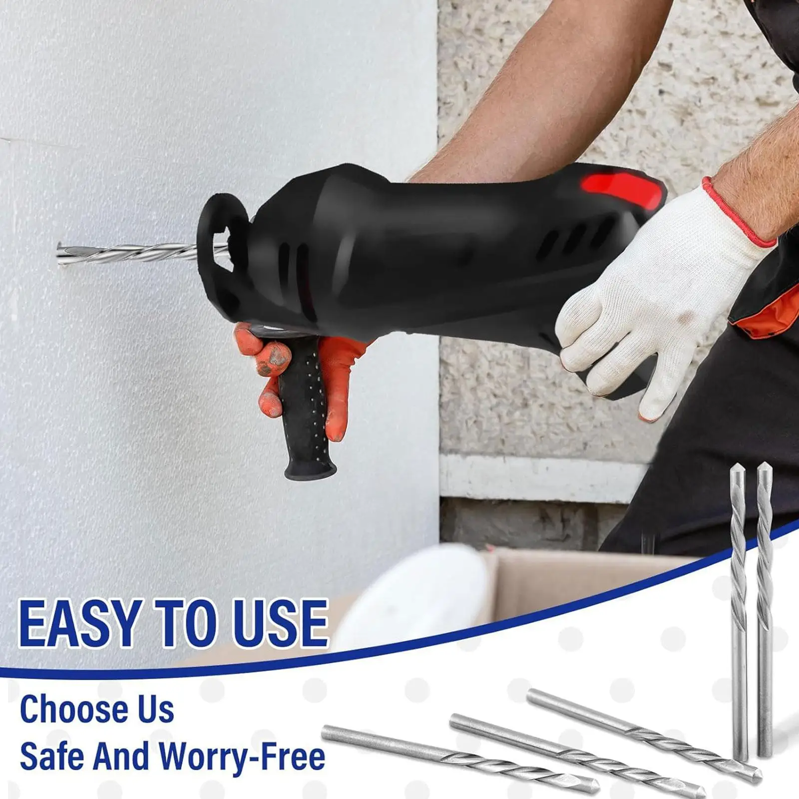 

50 шт. сверл-сверлофрез 1/8 дюйма с направляющей точкой, прочные, для резки гипсокартона, многофункциональные, профессиональные, для дрели