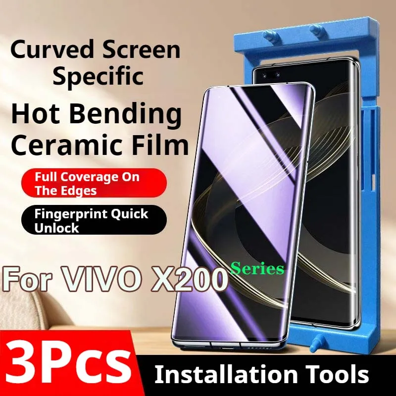 

X200Ultra изогнутая защитная пленка для экрана для VIVO X200 Pro, керамическая пленка, антиподглядывающая X200Pro, мягкое полноэкранное покрытие
