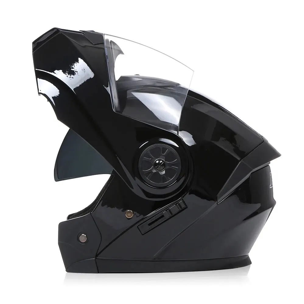 Gepersonaliseerde Dual Lens Flip Up Helmen Motorcross Racing Modulaire Cascos Para Moto Heren Dames Mode Full Face Motorhelm