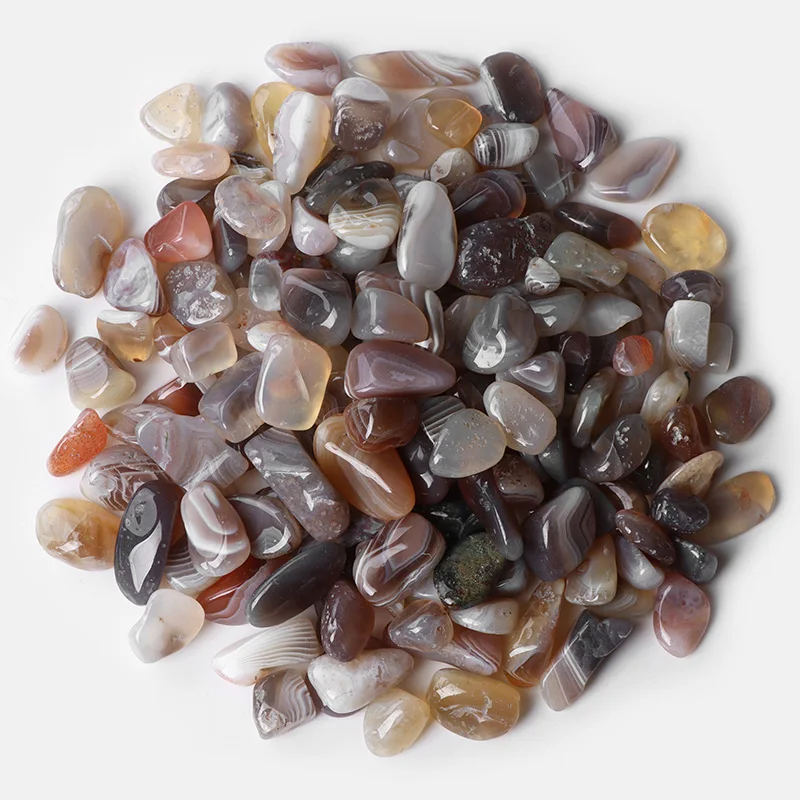 New Arrival Natural Agates Gravel Bulk Tumbled Stones Rocks And Minerals Botswana Agat Healing Raw Stones Aquarium Decoration