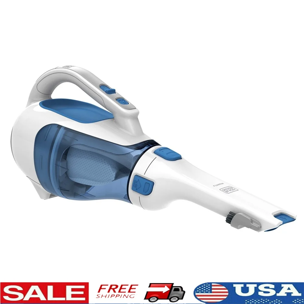 

Cordless Handheld Vacuum with Extended Runtime Washable Bowl Filter Crevice Tool Flip-Up Brush Wall Mount Lightweight Design
