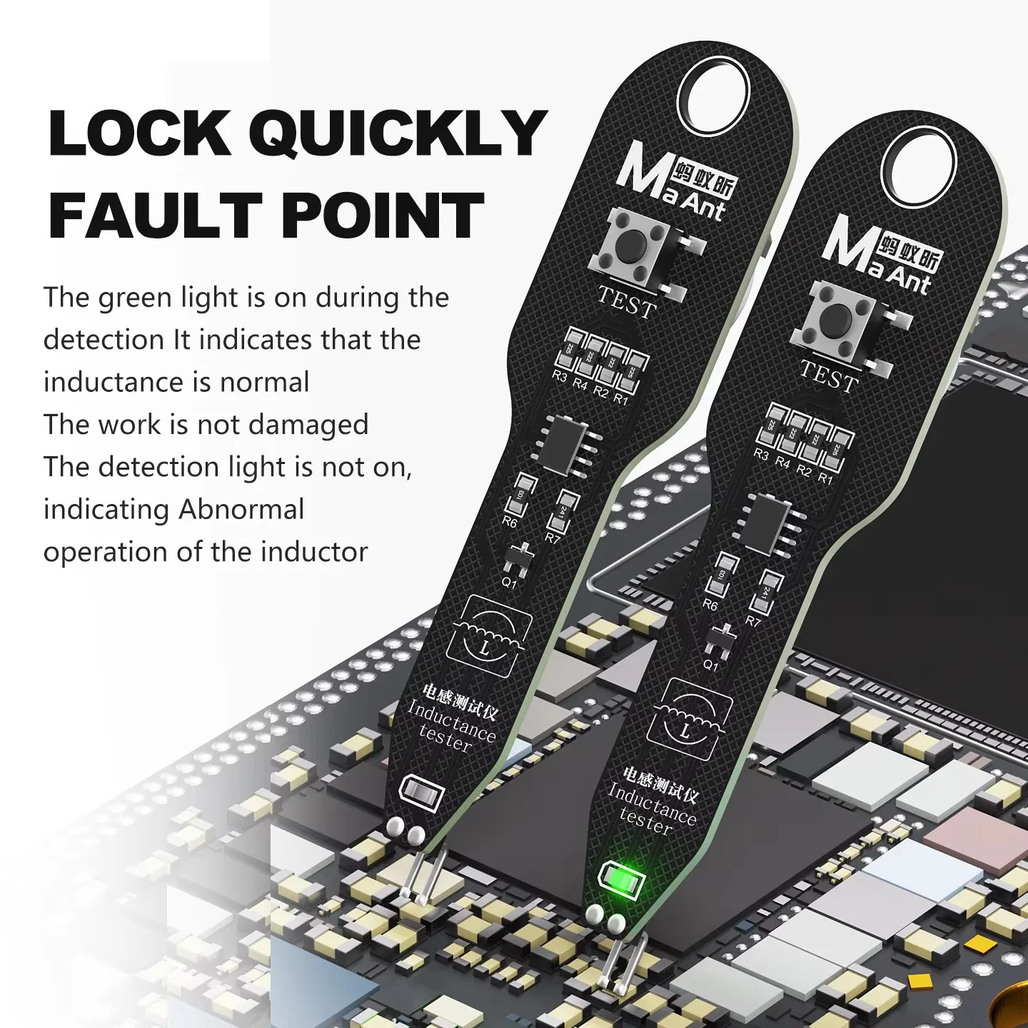 MaAnt M093 Inductance Tester for Mobile Phone PC Repair Motherboard Electromagnetic Induction Rapid Fault Location Tset Tool