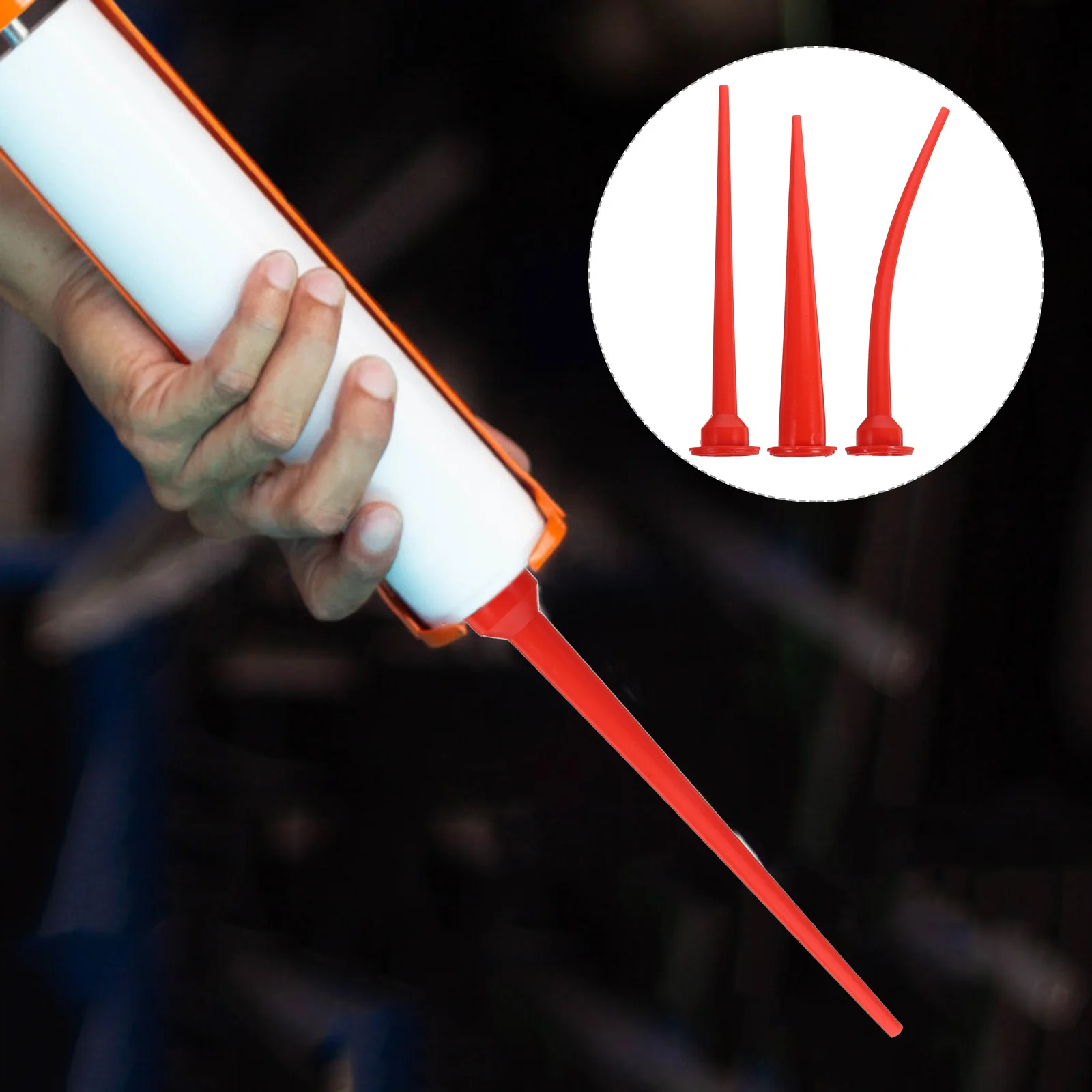 

3pcs Thick 30cm Thin Curved Mouth 30cm Thin Long Mouth Glass Caulk Tips Soft Rubber Nozzle Extended Structure Precision