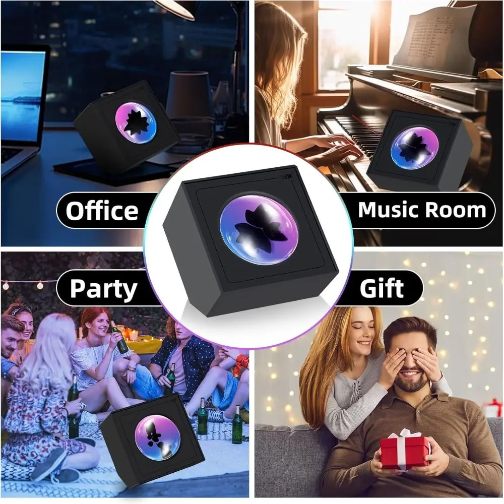 Lampe de rythme musical, affichage ferrofluide, haut-parleur Bluetooth, changements de fluide magnétique avec son magnétique liquide